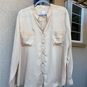 Chicos Cream Button-Up Blouse